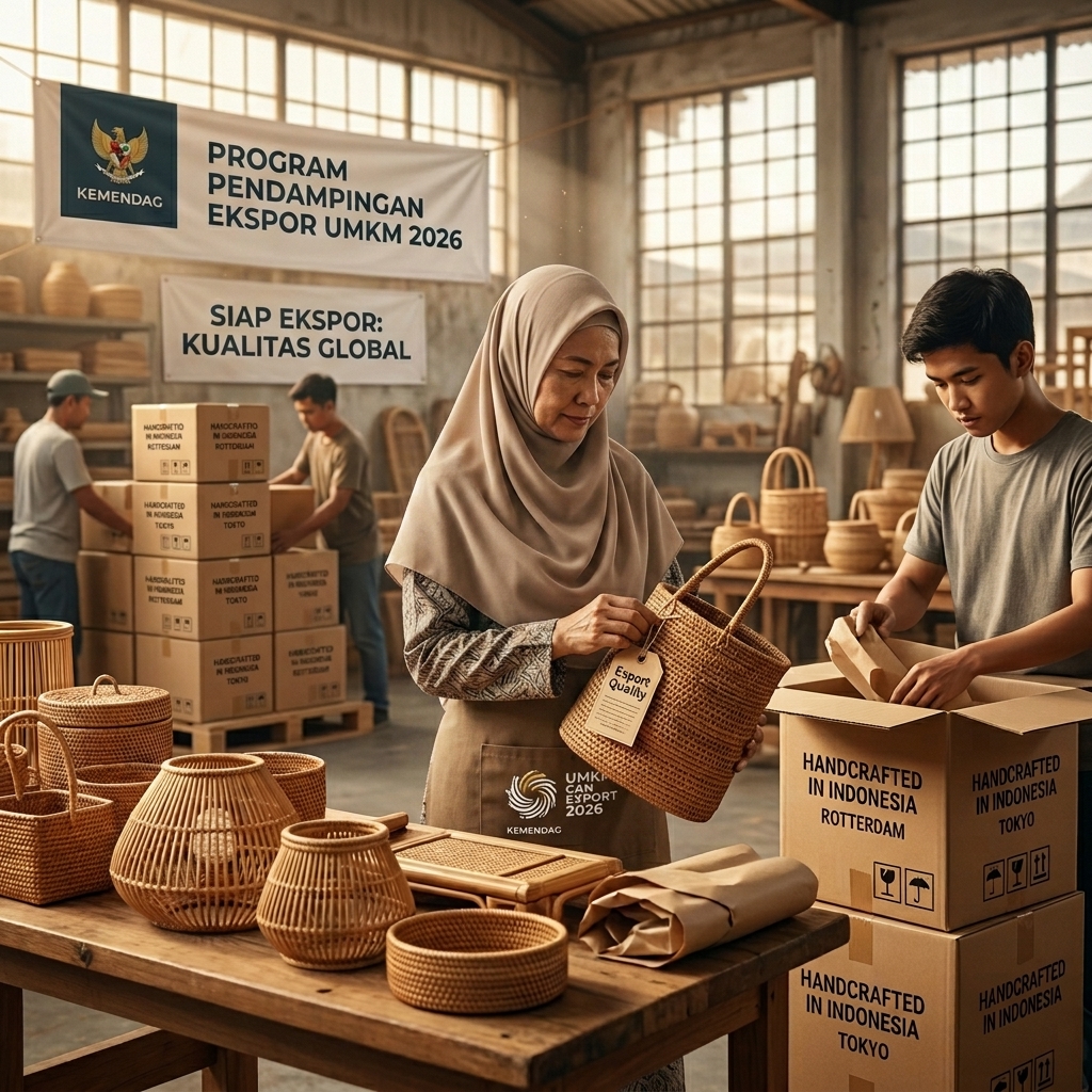 Belajar dari Program Kemendag UMKM BISA Ekspor 2026, Apa yang Membuat Shipment Pertama Handcraft Rotan Lebih Siap?