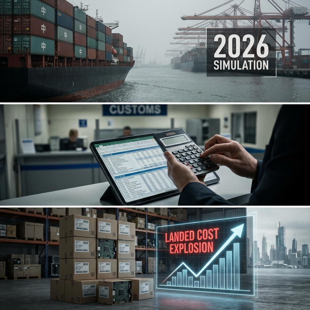 Impor Elektronik dari China: Cara Hitung Bea Masuk & Pajak yang Bikin Landed Cost Meledak (Simulasi 2026)